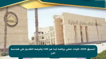 تنسيق 2025: كليات علمي رياضة تبدأ من 80% وفرصة التقديم على هندسة الآن